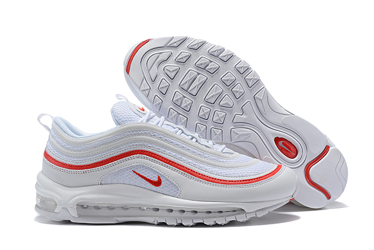 New Nike Air Max 97 White Red - Click Image to Close